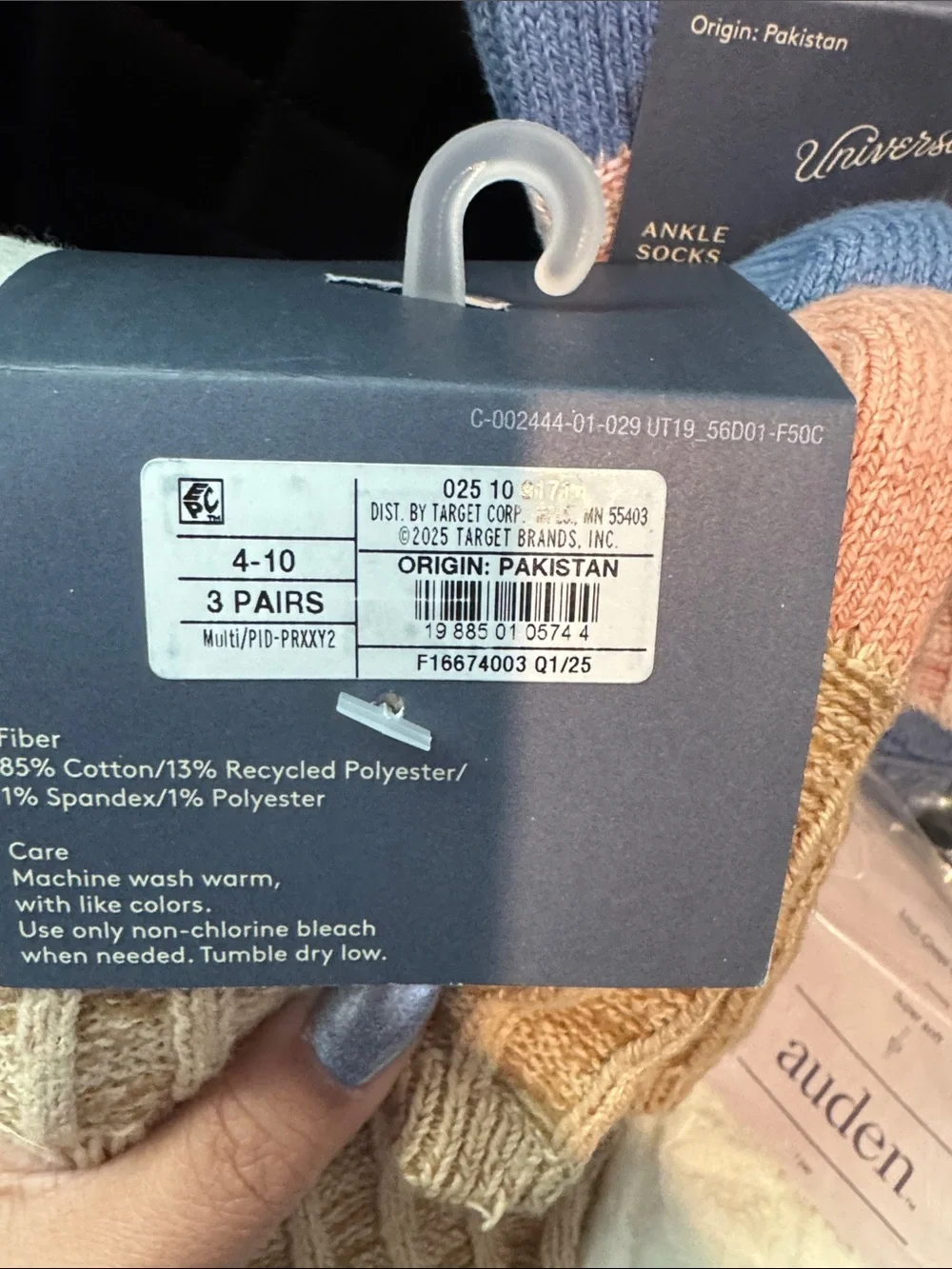 Universal Thread Women's Waffle 3 Pack Ankle Sock Size 4-10 plus auden